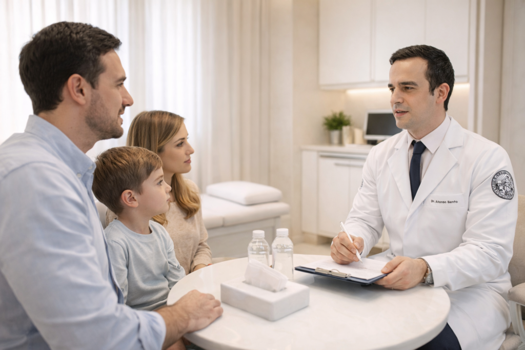 Linha do tempo mostrando a resolução espontânea da fimose por faixa etária, do recém-nascido aos 16 anos